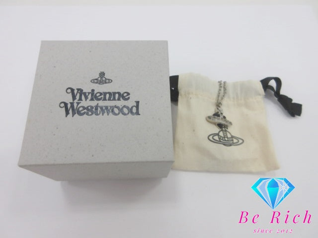 ヴィヴィアン ウエストウッド Vivienne Westwood ディアマンテ ハート ネックレス ペンダント レッド シルバー ロゴ ラインストーン ジュエリー アクセサリー 【中古】【送料無料】 ba3437