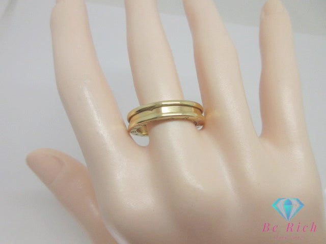 ブルガリ BVLGARI B-zero1 1バンド リング 指輪 17号 #58 K18 18金  750 YG イエローゴールド ロゴ ジュエリー アクセサリー ビーゼロワン 【中古】【送料無料】 ba3453