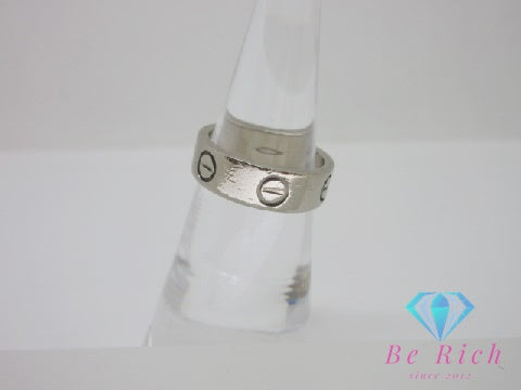 カルティエ Cartier ラブ リング 指輪 750 WG #50 10号 K18 18金 ホワイト ゴールド ロゴ ジュエリー アクセサリー  【中古】【送料無料】 ba3463