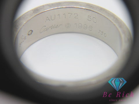 カルティエ Cartier ラブ リング 指輪 750 WG #50 10号 K18 18金 ホワイト ゴールド ロゴ ジュエリー アクセサリー  【中古】【送料無料】 ba3463