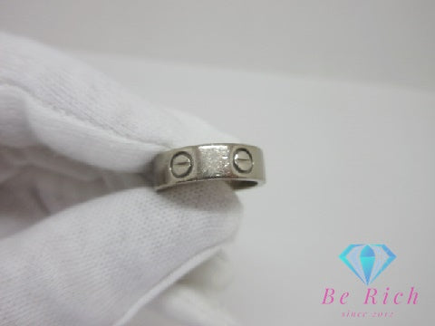 カルティエ Cartier ラブ リング 指輪 750 WG #50 10号 K18 18金 ホワイト ゴールド ロゴ ジュエリー アクセサリー  【中古】【送料無料】 ba3463