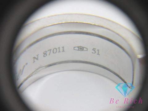 カルティエ Cartier K18 WG C2 リング 指輪 #51 11号 18金 750 ホワイト ゴールド ジュエリー アクセサリー 【中古】【送料無料】 ba2636