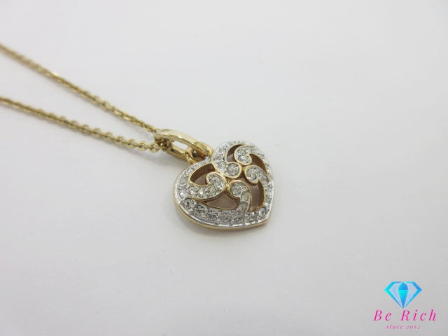 スワロフスキー SWAROVSKI ハート モチーフ デザイン ネックレス ペンダント ゴールド ロジウムメッキ クリスタル ジュエリー アクセサリー 【中古】【送料無料】 ba3473