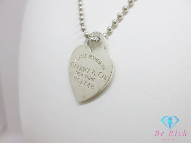 ティファニー TIFFANY ＆ Co. リターントゥ ハート タグ ペンダント ネックレス シルバー 925 SILVER ボールチェーン ジュエリー アクセサリー 【中古】【送料無料】 ba3478