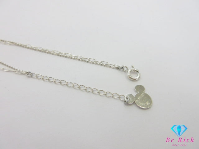 4℃ × Disney SEA ディズニー ヨンドシー 925 ジルコニア 付 2連 デザイン ネックレス ペンダント シルバー SILVER ジュエリー アクセサリー ミッキー 【中古】【送料無料】 ba3489