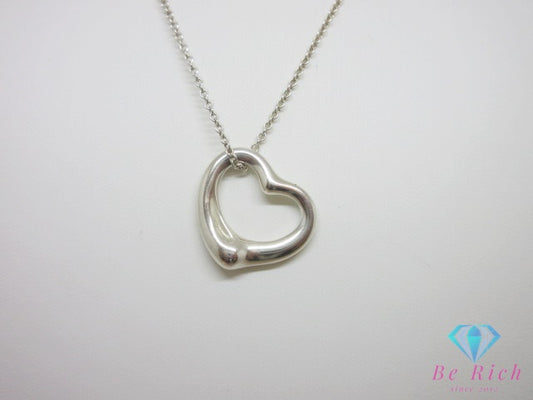 ティファニー TIFFANY ＆ Co. エルサ ペレッティ オープン ハート ペンダント ネックレス シルバー 925 SILVER ジュエリー アクセサリー 【中古】【送料無料】 ba3495