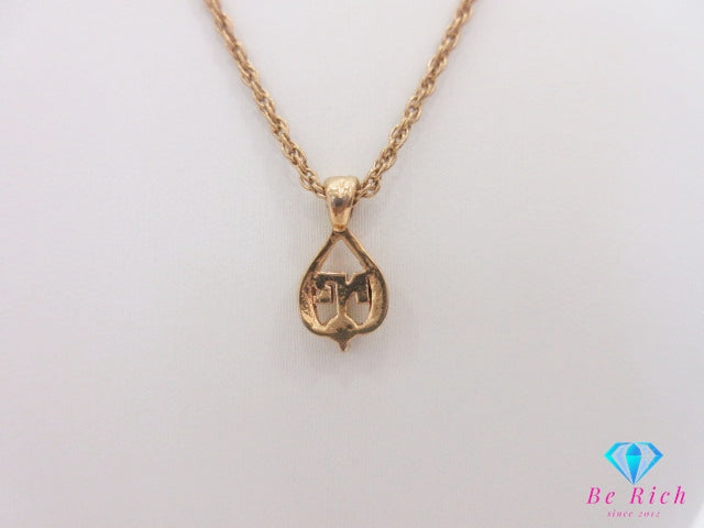 ニナリッチ NINA RICCI ラインストーン 付 NR ロゴ ネックレス ペンダント メッキ シルバー ゴールド ジュエリー アクセサリー 【中古】【送料無料】 ba3514