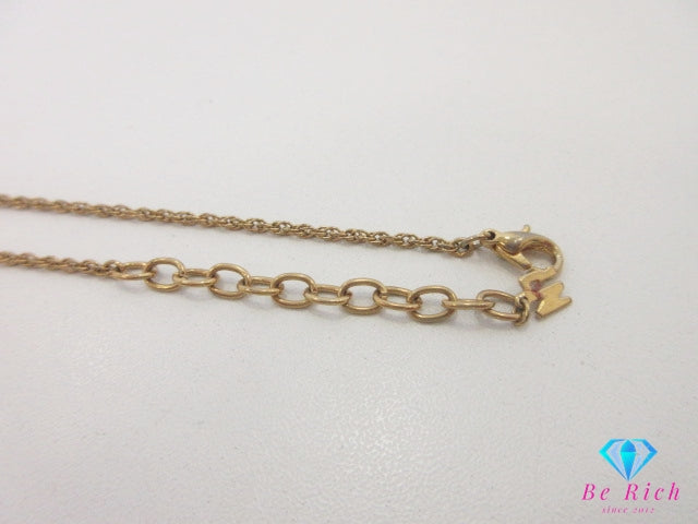 ニナリッチ NINA RICCI ラインストーン 付 NR ロゴ ネックレス ペンダント メッキ シルバー ゴールド ジュエリー アクセサリー 【中古】【送料無料】 ba3514