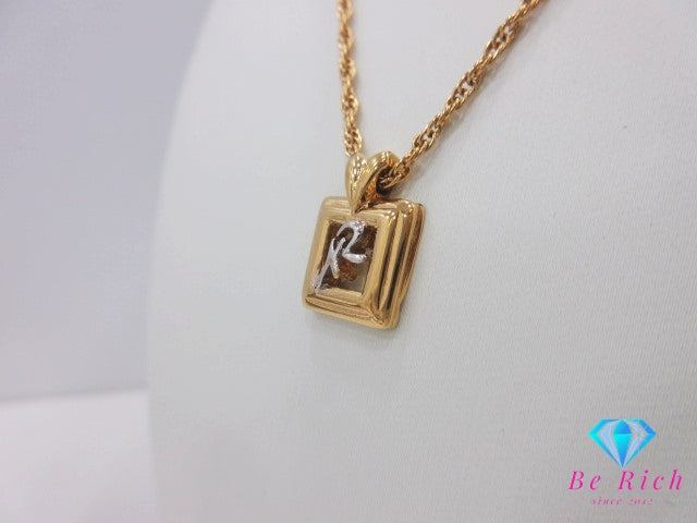 ニナリッチ NINA RICCI ロゴ モチーフ ネックレス ペンダント ゴールド シルバー メッキ ジュエリー アクセサリー 【中古】【送料無料】 ba3521
