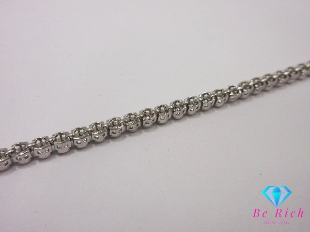 スワロフスキー SWAROVSKI クリスタル テニス ブレスレット シルバー ロジウムメッキ アクセサリー ジュエリー 小物  【中古】【送料無料】ba3523