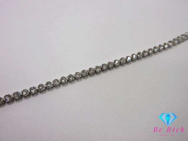 スワロフスキー SWAROVSKI クリスタル テニス ブレスレット シルバー ロジウムメッキ アクセサリー ジュエリー 小物  【中古】【送料無料】ba3523