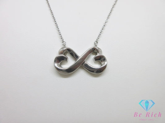 ティファニー TIFFANY＆Co. ダブル ラビング ハート ネックレス パロマ ピカソ ペンダント スターリング シルバー SV925 【中古】【送料無料】 ba3527