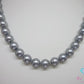 田崎真珠 TASAKI パール 真珠 7.5mm 珠 ネックレス イヤリング セット グレー シルバー SILVER K14 WG 585 ホワイトゴールド 宝石 ジュエリー アクセサリー パーティ フォーマル 【中古】【送料無料】ba3539