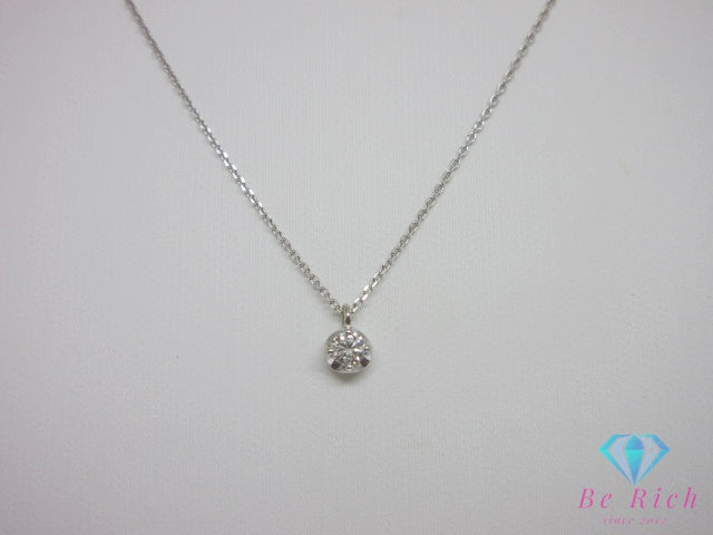 4℃ ヨンドシー K10 WG ダイヤモンド 付 ネックレス ペンダント ホワイトゴールド 宝石 ジュエリー アクセサリー 【中古】【送料無料】 ba3541