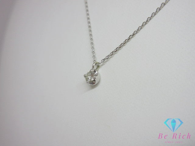 4℃ ヨンドシー K10 WG ダイヤモンド 付 ネックレス ペンダント ホワイトゴールド 宝石 ジュエリー アクセサリー 【中古】【送料無料】 ba3541