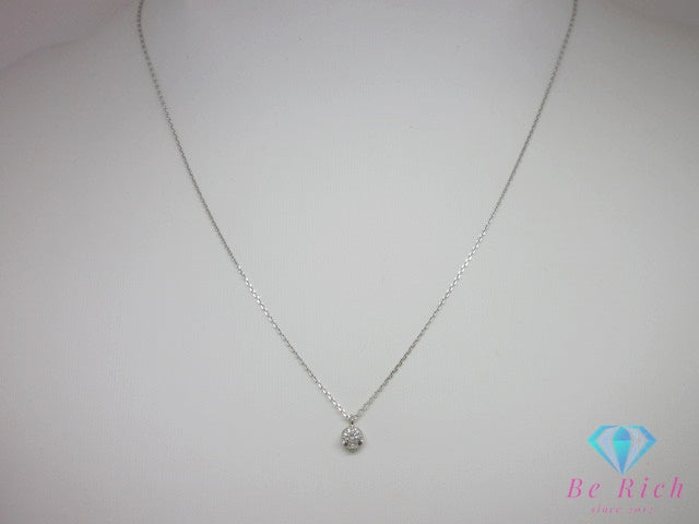 4℃ ヨンドシー K10 WG ダイヤモンド 付 ネックレス ペンダント ホワイトゴールド 宝石 ジュエリー アクセサリー 【中古】【送料無料】 ba3541