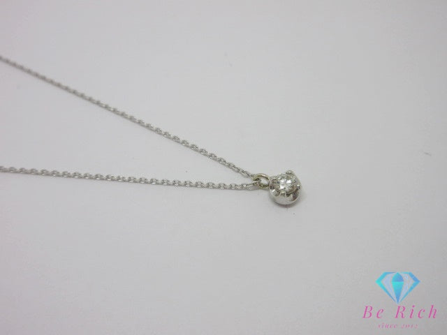 4℃ ヨンドシー K10 WG ダイヤモンド 付 ネックレス ペンダント ホワイトゴールド 宝石 ジュエリー アクセサリー 【中古】【送料無料】 ba3541