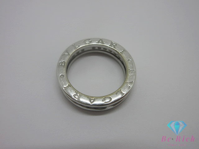 ブルガリ BVLGARI B-zero1 1バンド リング 指輪 フルダイヤ #49 9号 750 WG K18 18金 ダイヤモンド ホワイト ゴールド ロゴ ジュエリー アクセサリー ビー ゼロワン 【中古】【送料無料】 ba3551