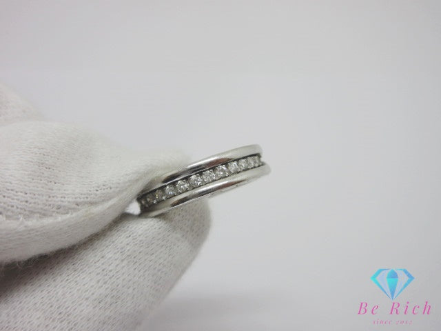 ブルガリ BVLGARI B-zero1 1バンド リング 指輪 フルダイヤ #49 9号 750 WG K18 18金 ダイヤモンド ホワイト ゴールド ロゴ ジュエリー アクセサリー ビー ゼロワン 【中古】【送料無料】 ba3551