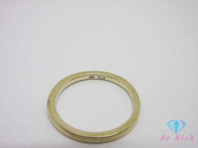 4℃ ヨンドシー K10 YG ダイヤモンド 付 デザイン リング 指輪 6号 10金 イエロー ゴールド メレ 宝石 ジュエリー アクセサリー 【中古】【送料無料】 ba3554