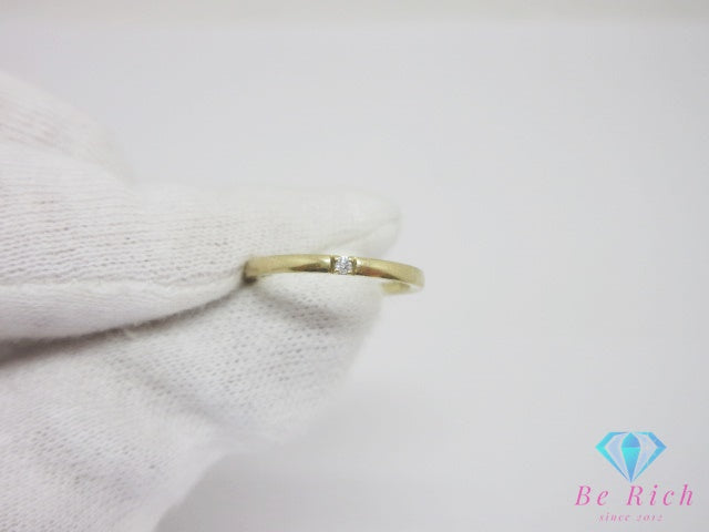 4℃ ヨンドシー K10 YG ダイヤモンド 付 デザイン リング 指輪 6号 10金 イエロー ゴールド メレ 宝石 ジュエリー アクセサリー 【中古】【送料無料】 ba3554