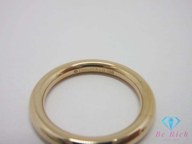ティファニー TIFFANY & Co. K18 PG バンド リング 指輪 750 18金 9.5号 ピンクゴールド ロゴ ジュエリー アクセサリー 【中古】【送料無料】 ba3647