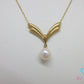 ミキモト MIKIMOTO K18 YG パール 7 mm 珠 付 デザイン ネックレス ペンダント 750 18金 イエローゴールド 宝石 ジュエリー アクセサリー【中古】【送料無料】 ba3649