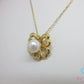 ミキモト MIKIMOTO K18 YG パール 7 mm 珠 付 四つ葉 クローバー モチーフ ネックレス ペンダント 750 18金 イエローゴールド 宝石 ジュエリー アクセサリー【中古】【送料無料】 ba3650