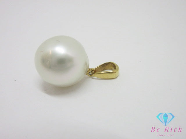 田崎真珠 TASAKI K18 YG 真珠 セミラウンド パール 11mm 珠 付 デザイン ネックレス ペンダント トップ ヘッド ジュエリー アクセサリー   【中古】【送料無料】 ba3651