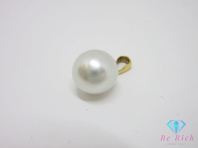 田崎真珠 TASAKI K18 YG 真珠 セミバロック パール 11mm 珠 付 デザイン ネックレス ペンダント トップ ヘッド ジュエリー アクセサリー   【中古】【送料無料】 ba3653
