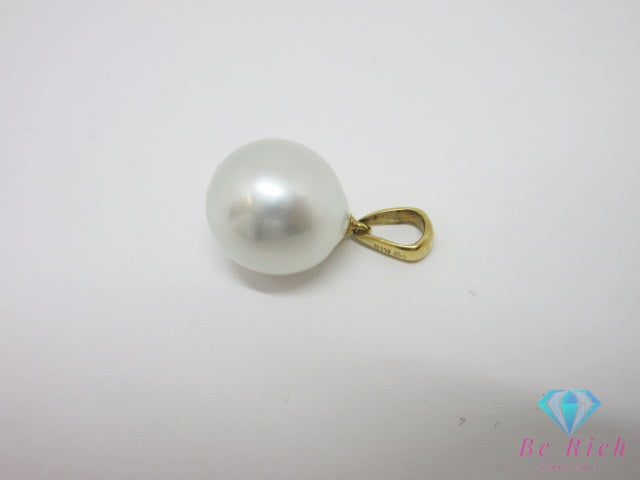 田崎真珠 TASAKI K18 YG 真珠 セミバロック パール 11mm 珠 付 デザイン ネックレス ペンダント トップ ヘッド ジュエリー アクセサリー   【中古】【送料無料】 ba3653