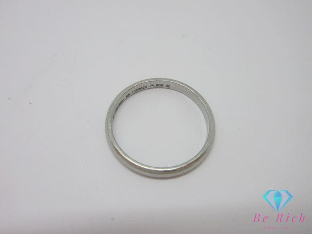 カルティエ Cartier Pt950 プラチナ マリッジ リング 指輪 #55 14号 ロゴ ジュエリー アクセサリー 【中古】【送料無料】 ba3667