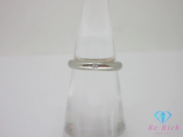 カルティエ Cartier Pt950 プラチナ ダイヤモンド 付 マリッジ リング 指輪 #46 6号 ロゴ 宝石 ジュエリー アクセサリー 【中古】【送料無料】 ba3668
