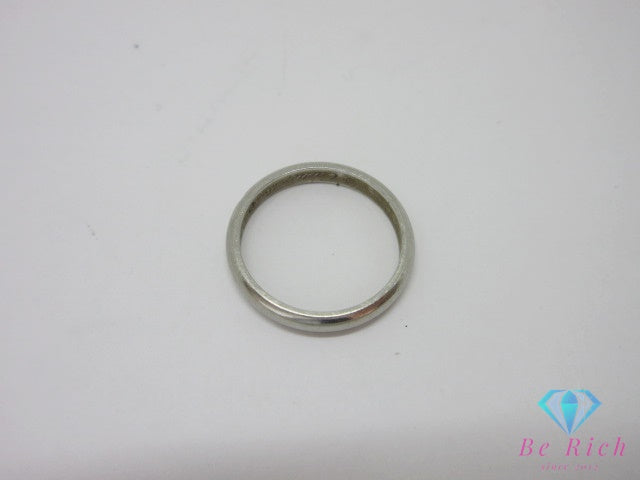 カルティエ Cartier Pt950 プラチナ ダイヤモンド 付 マリッジ リング 指輪 #46 6号 ロゴ 宝石 ジュエリー アクセサリー 【中古】【送料無料】 ba3668