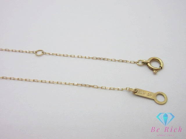 4℃ ヨンドシー K10 PG ダイヤモンド 付 デザイン ネックレス ペンダント ピンク ゴールド 宝石 ジュエリー アクセサリー 【中古】【送料無料】 ba3674