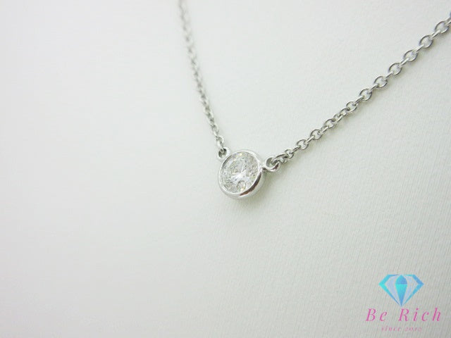 ティファニー TIFFANY ＆ Co. Pt950 プラチナ バイザヤード 1P ダイヤモンド ネックレス ペンダント エルサ ペレッティ 宝石 ジュエリー アクセサリー 【中古】【送料無料】 ba3684
