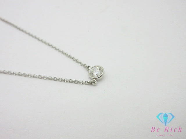 ティファニー TIFFANY ＆ Co. Pt950 プラチナ バイザヤード 1P ダイヤモンド ネックレス ペンダント エルサ ペレッティ 宝石 ジュエリー アクセサリー 【中古】【送料無料】 ba3684