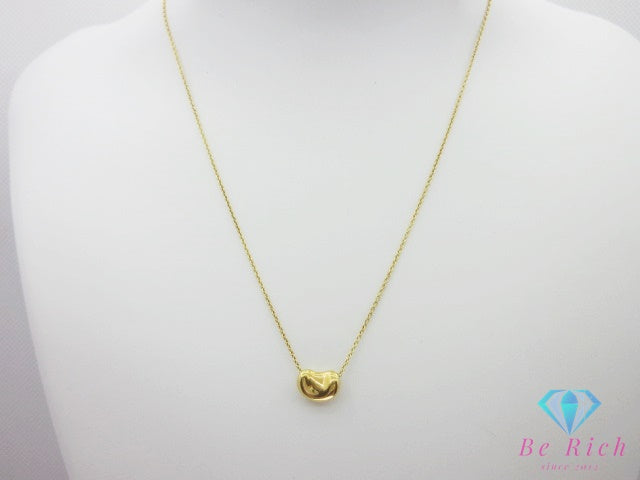 ティファニー TIFFANY ＆ Co. K18 YG エルサ ペレッティ ビーン ペンダント ネックレス 18K 18金 750 ジュエリー アクセサリー  【中古】【送料無料】 ba3693
