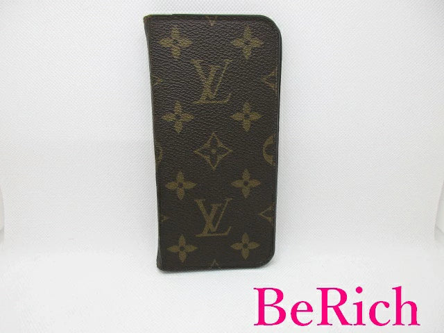 ルイ ヴィトン LOUIS VUITTON iPhone X ケース カバー モノグラム フォリオ M63443 茶 ブラウン マロン スマホ アイフォン 手帳 タイプ アクセサリー 小物 【中古】【送料無料】bc1770