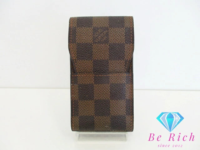 ルイ ヴィトン LOUIS VUITTON シガレット ケース ダミエ エテュイ シガレット N63024 エベヌ LV ロゴ たばこ 煙草 入れ 喫煙 小物  【中古】【送料無料】bc1903