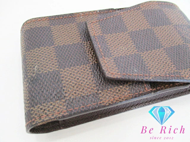 ルイ ヴィトン LOUIS VUITTON シガレット ケース ダミエ エテュイ シガレット N63024 エベヌ LV ロゴ たばこ 煙草 入れ 喫煙 小物  【中古】【送料無料】bc1903