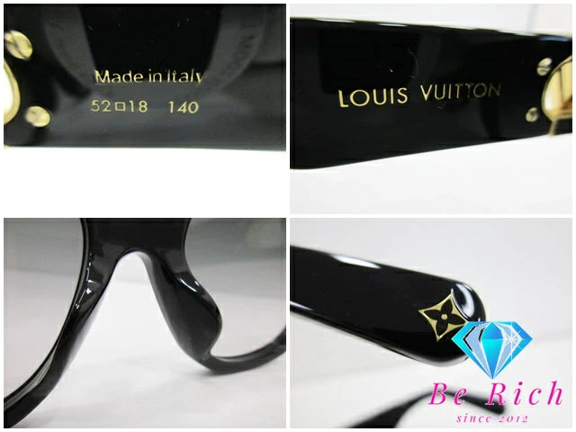 ルイ ヴィトン LOUIS VUITTON サングラス LV リンク キャットアイ Z1568E ブラック 黒 ロゴ  スクエア ウェリントン アイウェア メガネ 小物  【中古】【送料無料】bc1945