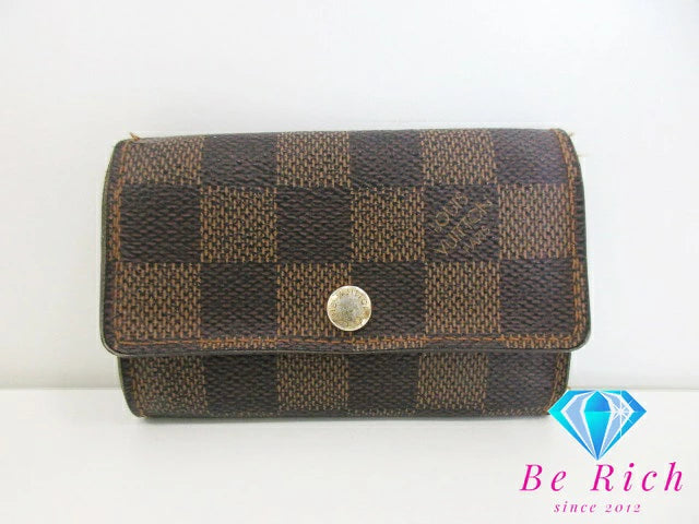 ルイ ヴィトン LOUIS VUITTON 6連 キーケース ダミエ ミュルティ クレ 6 N62630 エベヌ LV ロゴ キーホルダー アクセサリー 小物  【中古】【送料無料】 bc1961