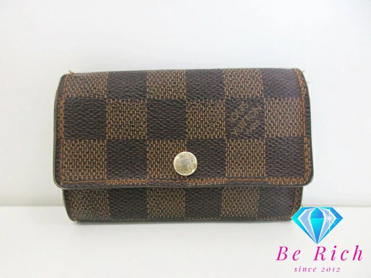 ルイ ヴィトン LOUIS VUITTON 6連 キーケース ダミエ ミュルティ クレ 6 N62630 エベヌ LV ロゴ キーホルダー アクセサリー 小物  【中古】【送料無料】 bc1961