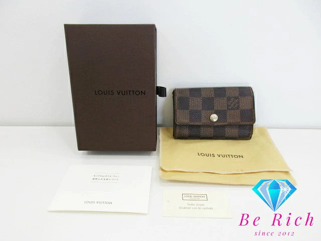 ルイ ヴィトン LOUIS VUITTON 6連 キーケース ダミエ ミュルティ クレ 6 N62630 エベヌ LV ロゴ キーホルダー アクセサリー 小物  【中古】【送料無料】 bc1961