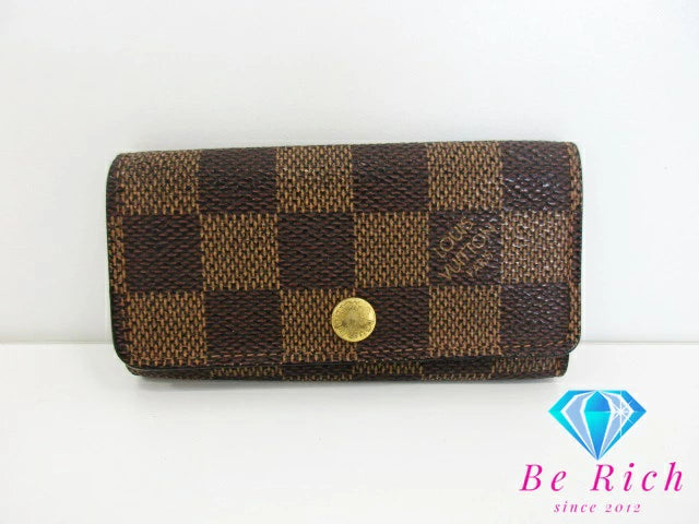 ルイ ヴィトン LOUIS VUITTON 4連 キーケース ダミエ ミュルティ クレ 4 N62631 エベヌ LV ロゴ キーホルダー アクセサリー 小物  【中古】【送料無料】 bc1971
