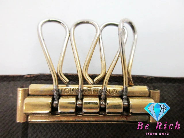 ルイ ヴィトン LOUIS VUITTON 4連 キーケース ダミエ ミュルティ クレ 4 N62631 エベヌ LV ロゴ キーホルダー アクセサリー 小物  【中古】【送料無料】 bc1971