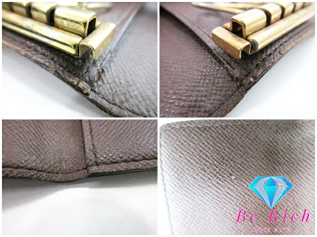 ルイ ヴィトン LOUIS VUITTON 4連 キーケース ダミエ ミュルティ クレ 4 N62631 エベヌ LV ロゴ キーホルダー アクセサリー 小物  【中古】【送料無料】 bc1971