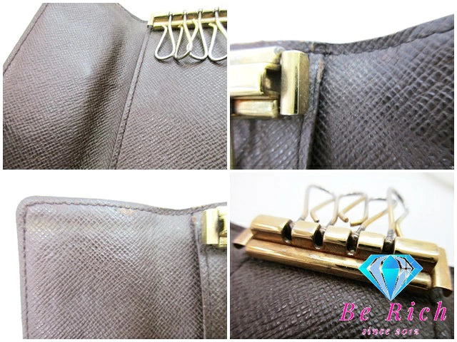 ルイ ヴィトン LOUIS VUITTON 4連 キーケース ダミエ ミュルティ クレ 4 N62631 エベヌ LV ロゴ キーホルダー アクセサリー 小物  【中古】【送料無料】 bc1971