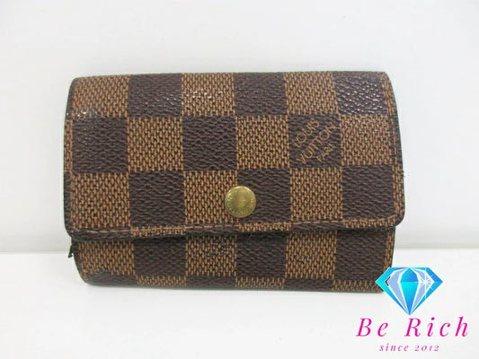 ルイ ヴィトン LOUIS VUITTON 6連 キーケース ダミエ ミュルティ クレ 6 N62630 エベヌ LV ロゴ キーホルダー アクセサリー 小物  【中古】【送料無料】 bc1981